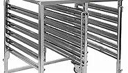 BriSunshine Bakers Rack, 2x6 Tiers Commercial Bakery Bun Pan Rack, Stainless Steel Sheet Pan Rack with Wheels & Top Table, Speed Cooling Storage Rack for Kitchen Restaurant,29.3" Lx21.6 Wx37.2 H