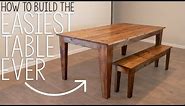 DIY Kitchen Table Build // ANYONE Can Build It!