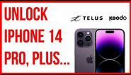 Unlock iPhone 14, 14 Plus, 14 Pro, 14 Pro Max Telus Koodo Canada for Free