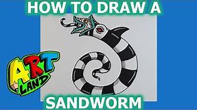 How to Draw a SAND WORM from BEETLEJUICE