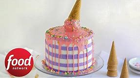 How to Make a Melting Ice Cream Cone Cake | Food Network