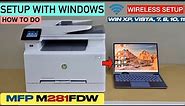 HP Color LaserJet Pro MFP M281FDW Printer Setup With Windows Laptop, PC !