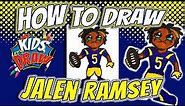 How to Draw Jalen Ramsey for Kids - Los Angeles Rams