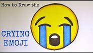 How to Draw the Crying Emoji - For Beginners