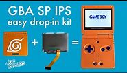 2023 Game Boy Advance SP laminated IPS drop-in screen tutorial and review HISPEEDIDO