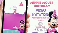 Personalized Minnie Mouse Birthday Video Invitation