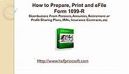 How to Print 1099 R tax form