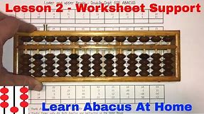 Lesson 2 - Abacus Worksheet Help
