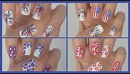 Fourth of July Nails!!! ☆ Four Easy Designs! | JennyClaireFox