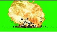 explosion with debris - green screen effects - free use
