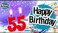 Happy 55th birthday Song: Best wishes for your 55th birthday Song with message