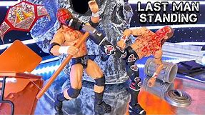 Triple H vs Shawn Michaels - Last Man Standing Action Figure Match! Hardcore Championship!