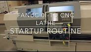 FANUC 0i TD CNC Lathe Control Tutorial (Startup & Initiation)