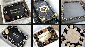 Black and Gold Cake Design | Black and Gold Birthday Cake | Sheet Cake decorating ideas | Cake ideas