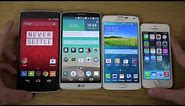 OnePlus One vs. LG G3 vs. Samsung Galaxy S5 vs. iPhone 5S - Which Is Faster?