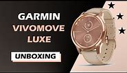 Garmin Vivomove Luxe 18K Rose Gold Unboxing HD (010-02241-21)