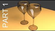 Blender Tutorial For Beginners: Wine Glasses - 1 of 2