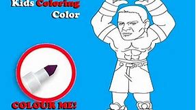 Color Me In! Coloring Pages John Cena WWE Champion Toy
