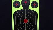 Splatterburst Targets - 18 x 24 inch - Silhouette Splatter Target - Easily See Your Shots Burst Bright Fluorescent Yellow Upon Impact - Made in USA