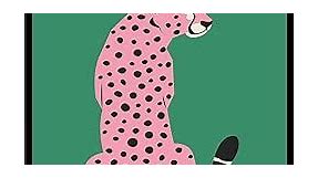 Poster Master Cheetah Poster - Pink Cheetah Print - Leopard Art - Pop Art - Gift for Men, Women & Animal Lover - Minimal Decor for Bedroom, Living Room, Kid's Room or Nursery - 8x10 UNFRAMED Wall Art