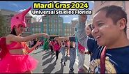 Mardi Gras 2024 Universal Studios: Beignets, Philippines, Gumbo, Tribute Store, Performers, Parade!