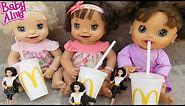BABY ALIVE McDonalds Outing With Pumpkin, Ruby Snow & Margie McCabe!