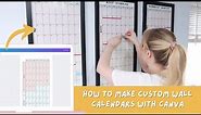 How to create a custom wall planner: easy Canva planner tutorial // make your own wall calendar