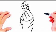 Dessin facile | comment dessiner une main avec un coeur | Dessin kawaii | Dessins facile a faire