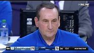 COACH K LOSES TO UNC IN LAST GAME