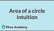 Area of a circle intuition | High School Geometry | High School Math | Khan Academy