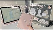 ipad air 4 unboxing | 2023 + accessories & decorating ✨