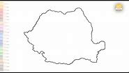 Romania outline map drawing video | Map drawing tutorials | How to draw Romania map step by step