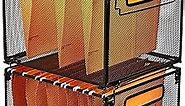 SETTFRFE 2 Pack File Organizer,Metal File Crates for Hanging Folders,Hanging Folder Organizer,Letter Size, Black
