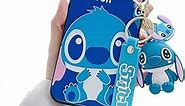 iFiLOVE for Samsung Galaxy S8 Stitch Case with Charm Pendant Strap, Girls Boys Women Kids Cute Cartoon Character Wristband Bracelet Slim Soft Protective Case Cover (Blue)