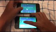 iPhone 4 iOS 7.1.2 Vs iPhone 4S iOS 8.4.1 Smash hit speed test and gaming test