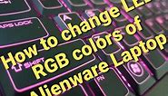 How to change RGB lights color of Alienware laptop