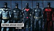 Batman Arkham Knight All Skins Showcase + DLC w/ Gameplay