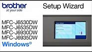 Connecting MFCJ6535DW to wireless computer with setup wizard - Windows®