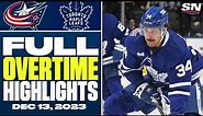 Columbus Blue Jackets vs. Toronto Maple Leafs | FULL Overtime Highlights - December 14, 2023