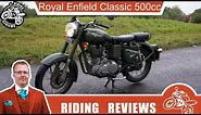Royal Enfield Classic 500cc Battle green riding reviews