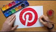 How to draw a Pinterest logo