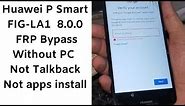 huawei FIG-LA1 frp bypass Without PC Not Talkback no app install new method
