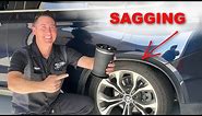 BMW x5 - Rear Suspension Sagging - Cause and repair