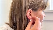 How to put in 15mm hammered hoop earrings, latch back.