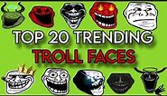 TOP 20 TRENDING TROLL FACES IN GREEN SCREEN | LIOR EXPLAINER #trollface