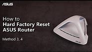 How to Hard Factory Reset ASUS Router? (Method 3 and 4) | ASUS SUPPORT