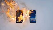 iPhone X vs Galaxy S8 Fire Burn Test