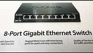 D-Link 8 Port Gigabit Ethernet Switch DGS-108 Fast Networking Review 12-11-20