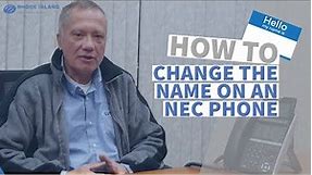 How to Change Name on An NEC Phone