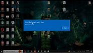 Your Battery is very low laptop error || Turn off low battery notification windows 10